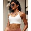 imageRUNNING GIRL YBack Sports Bras for Women Medium Impact Wirefree Padded Bra Workout Crop Top Longline Sports Bra Push upEwhite