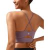 imageRUNNING GIRL YBack Sports Bras for Women Medium Impact Wirefree Padded Bra Workout Crop Top Longline Sports Bra Push upFpurple