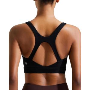 imageRUNNING GIRL High Impact Sports Bras for Women High Support Running Strappy Womens Sports Bra with Sewn in PadsHblack