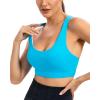 imageRUNNING GIRL Sports Bra for Women CrissCross Back Padded Strappy Sports Bras Medium Support Yoga Bra with Removable CupsYbrilliant Blue