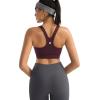 imageRUNNING GIRL Sports Bra for WomenAdjustable Straps Molded Cup High Impact Sports Bra with Sewn in PadsMaroon