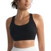 imageRUNNING GIRL Sports Bras for WomenHigh Impact Criss Cross Back Molded Cup Running Bra with Sewn in PadsBlack