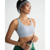 imageRUNNING GIRL Sports Bras for WomenHigh Impact Criss Cross Back Molded Cup Running Bra with Sewn in PadsGrey