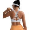 imageRUNNING GIRL Sports Bras for WomenHigh Impact Criss Cross Back Molded Cup Running Bra with Sewn in PadsWhite