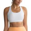 imageRUNNING GIRL Sports Bras for WomenHigh Impact Criss Cross Back Molded Cup Running Bra with Sewn in PadsWhite