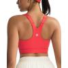 imageRUNNING GIRL Sports Bra for WomenAdjustable Straps Molded Cup High Impact Sports Bra with Sewn in PadsDeep Red