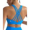 imageRUNNING GIRL Sports Bras for WomenHigh Impact Criss Cross Back Molded Cup Running Bra with Sewn in PadsSparkle Blue