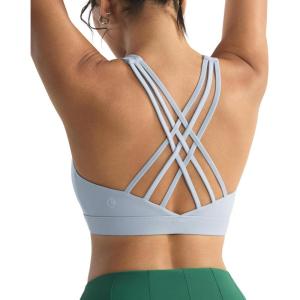 imageRUNNING GIRL Sports Bras for WomenHigh Impact Criss Cross Back Molded Cup Running Bra with Sewn in PadsGrey