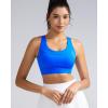 imageRUNNING GIRL High Impact Sports Bras for Women  Scoop Neck Strappy Sports Bra High Support Moulded Cup Workout BraBright Blue
