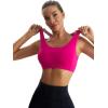 imageRUNNING GIRL High Impact Sports Bras for WomenRacerback Running Bra Workout Crop Tank Tops Longline Sports Bra Push upYbright Pink