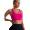 imageRUNNING GIRL High Impact Sports Bras for WomenRacerback Running Bra Workout Crop Tank Tops Longline Sports Bra Push upYbright Pink