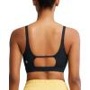 imageRUNNING GIRL Sports Bras for WomenSquare Neck Sports Bra Medium Support Yoga Bra Workout Crop Top with Removable Cups1black