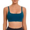 imageRUNNING GIRL Sports Bras for WomenSquare Neck Sports Bra Medium Support Yoga Bra Workout Crop Top with Removable Cups1dark Blue