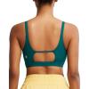 imageRUNNING GIRL Sports Bras for WomenSquare Neck Sports Bra Medium Support Yoga Bra Workout Crop Top with Removable Cups1teal
