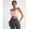 imageRUNNING GIRL Sports Bras for WomenStrappy Crisscross Back Padded Low Impact Running Sports Bra with Removable CupsAbaby Pink