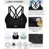 imageRUNNING GIRL Sports Bras for WomenStrappy Crisscross Back Padded Low Impact Running Sports Bra with Removable CupsBlack
