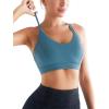 imageRUNNING GIRL Sports Bras for WomenStrappy Crisscross Back Padded Low Impact Running Sports Bra with Removable CupsBlue