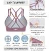 imageRUNNING GIRL Sports Bras for WomenStrappy Crisscross Back Padded Low Impact Running Sports Bra with Removable CupsPurple