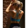 imageRUNNING GIRL Sports Bras for WomenStrappy Crisscross Back Padded Low Impact Running Sports Bra with Removable CupsTeal