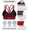 imageRUNNING GIRL Sports Bras for WomenStrappy Crisscross Back Padded Low Impact Running Sports Bra with Removable CupsWine Red