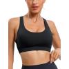 imageRUNNING GIRL Sports Bras for WomenStrappy Crisscross Back Padded Low Impact Running Sports Bra with Removable CupsYblack