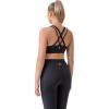 imageRUNNING GIRL Sports Bras for WomenStrappy Crisscross Back Padded Low Impact Running Sports Bra with Removable CupsYblack