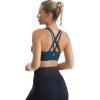 imageRUNNING GIRL Sports Bras for WomenStrappy Crisscross Back Padded Low Impact Running Sports Bra with Removable CupsYdark Blue