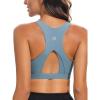 imageRUNNING GIRL High Impact Sports Bras for WomenRacerback Running Bra Workout Crop Tank Tops Longline Sports Bra Push upYblue