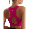 imageRUNNING GIRL High Impact Sports Bras for WomenRacerback Running Bra Workout Crop Tank Tops Longline Sports Bra Push upYbright Pink