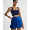 imageRUNNING GIRL Sports Bra for WomenMolded Cup Strappy Running High Impact Sports Bra with Sewn in PadsNavy Blue