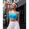 imageRUNNING GIRL Sports Bras for WomenLight Impact Molded Cup Strap Sports Bra with Sewn in PadsBest for AC CupFlow State Blue