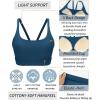 imageRUNNING GIRL Sports Bras for WomenLight Impact Molded Cup Strap Sports Bra with Sewn in PadsBest for AC CupNavy Blue