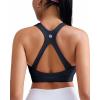 imageRUNNING GIRL Sports Bras for Women High Support Molded Cup High Impact Sports Bras with Sewn in Pads Racerback Running BraBlack