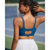 imageRUNNING GIRL Sports Bra for Women High Support Molded Cup High Impact Sports Bras with Sewn in PadsAdark Blue