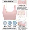 imageRUNNING GIRL Sports Bra for Women High Support Molded Cup High Impact Sports Bras with Sewn in PadsApink