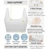 imageRUNNING GIRL Sports Bra for Women High Support Molded Cup High Impact Sports Bras with Sewn in PadsAwhite