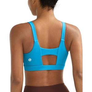 imageRUNNING GIRL Sports Bra for Women High Support Molded Cup High Impact Sports Bras with Sewn in PadsAblue
