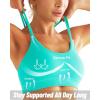 imageRUNNING GIRL Sports Bras for Women Pack Criss Cross Back Sexy Strappy Sports Bra Seamless Padded Yoga Bra with Removable CupsAqua Green