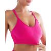 imageRUNNING GIRL Sports Bras for Women Pack Criss Cross Back Sexy Strappy Sports Bra Seamless Padded Yoga Bra with Removable CupsHot Pink
