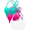 imageRUNNING GIRL Sports Bras for Women Pack Criss Cross Back Sexy Strappy Sports Bra Seamless Padded Yoga Bra with Removable Cups3pack PinkGreenWhite