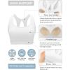 imageRUNNING GIRL Sports Bras for Women High SupportRacerback Molded Cup Sports Bra with Sewn in Pads Workout Running BraAwhite