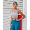 imageRUNNING GIRL Sports Bras for Women High SupportRacerback Molded Cup Sports Bra with Sewn in Pads Workout Running BraBgrey