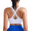 imageRUNNING GIRL Sports Bras for WomenCriss Cross Back Running Bra Molded Cup Sports Bras with Sewn in PadsWhite