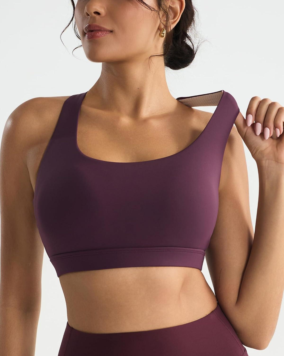 imageRUNNING GIRL High Impact Sports Bras for Women High Support Womens Sports Bra Racerback Workout Running BraDeep Purple