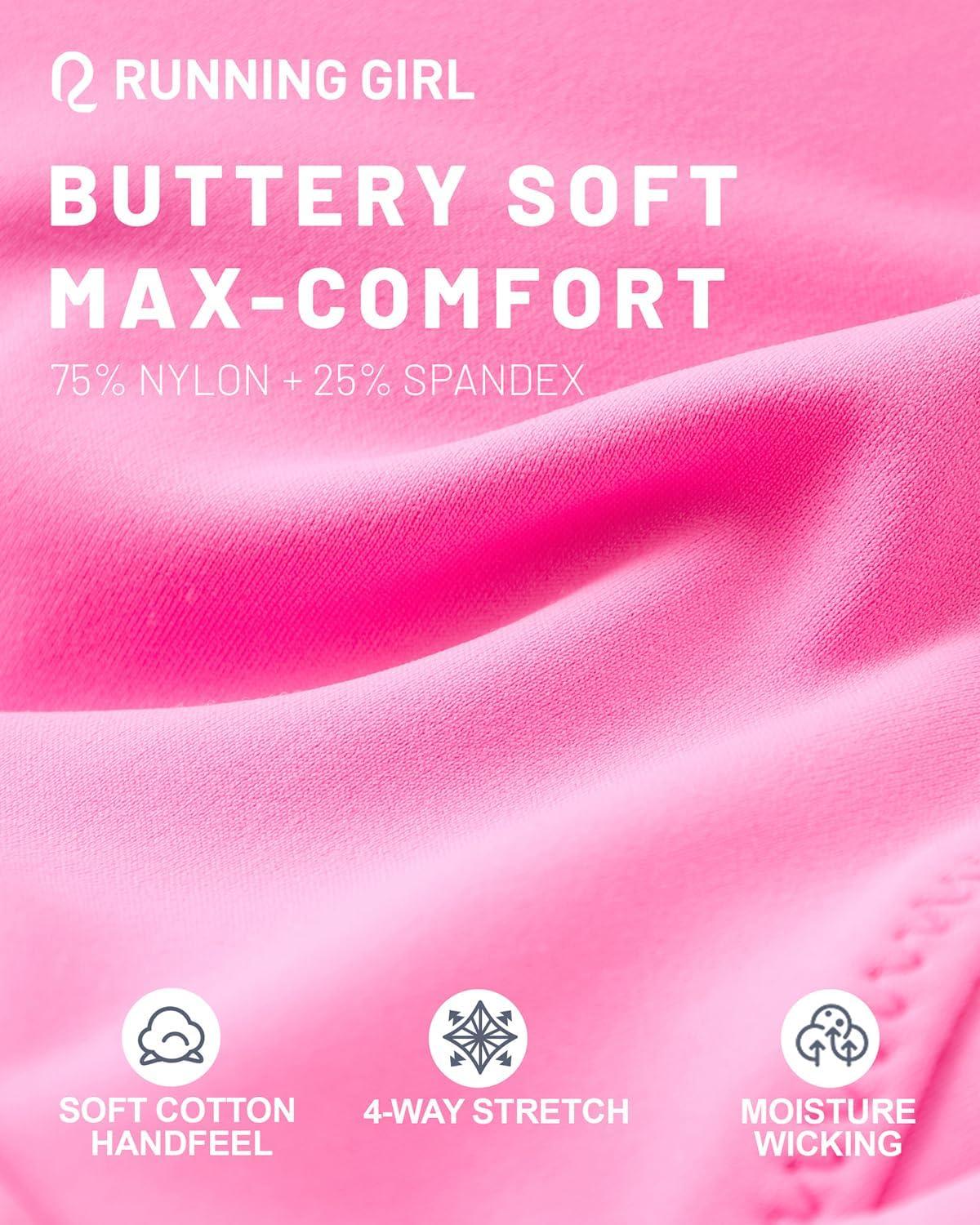 imageRUNNING GIRL Sports Bra for Women High Support Molded Cup High Impact Sports Bras with Sewn in Pads Strappy Running BraHot Pink