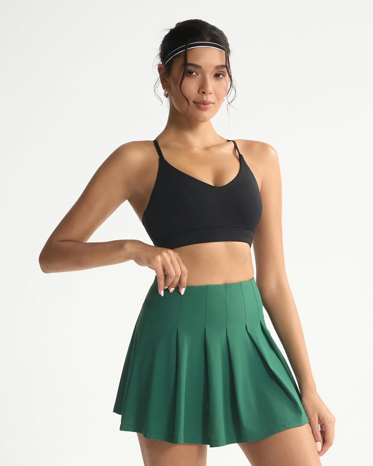 imageRUNNING GIRL VNeck Sports Bras for Women  Adjustable Thin Straps Wireless Padded Yoga Top Low ImpactBlack