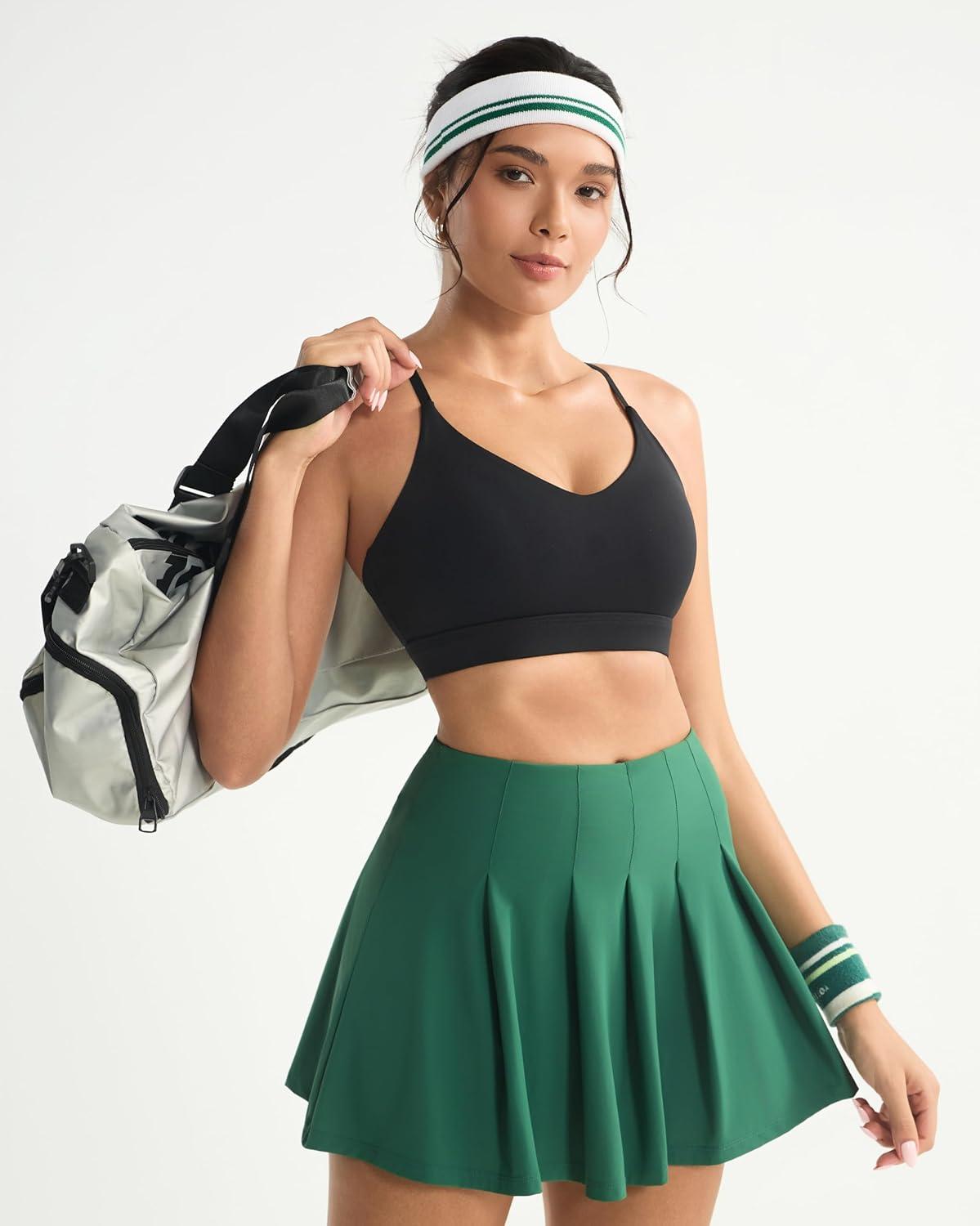 imageRUNNING GIRL VNeck Sports Bras for Women  Adjustable Thin Straps Wireless Padded Yoga Top Low ImpactBlack