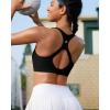 imageRUNNING GIRL High Impact Sports Bras for Women Adjustable Straps Sports Bra High Support Molded Cup Racerback Workout BraAblack