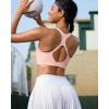 imageRUNNING GIRL High Impact Sports Bras for Women Adjustable Straps Sports Bra High Support Molded Cup Racerback Workout BraAflush Pink