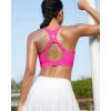 imageRUNNING GIRL High Impact Sports Bras for Women Adjustable Straps Sports Bra High Support Molded Cup Racerback Workout BraAhot Pink